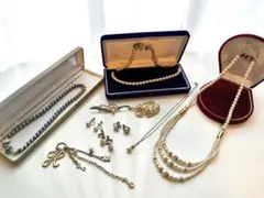 パールネックレス　まとめ売り　アクセサリーパーツ　真珠　ジュエリー　ハンドメイド