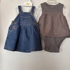デニムジャンバースカートとボディスーツセットGAP 期間限定セール