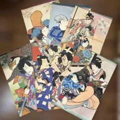 ポスター 浮世絵コピー品 6枚セット 豊国 国周