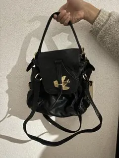 【希少】マークバイマークジェイコブス ショルダーバッグ 黒 本革 鳥モチーフ