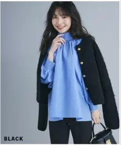 ニットジャケット ノーカラージャケット