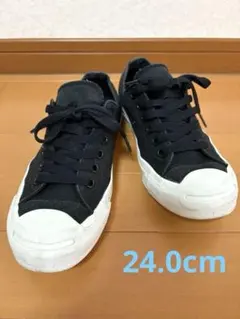 Converse Jack Purcell ブラック ローカット スニーカーのサムネイル