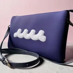 値下げ中✨希少 MUTA ムータ 3way ショルダーバッグ レザー紐 ネイビーのサムネイル