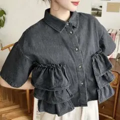 クロップド丈 シャツ