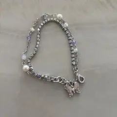 ANNA SUバタフライチャーム付きブレスレット
