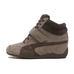 PUMA ハイカットスニーカー ブラウン スエード インヒール407878-01