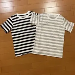 無印　ボーダーTシャツ 2枚セット サイズ140