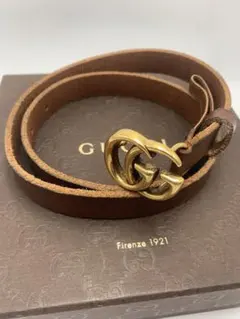 グッチ ベルト　GUCCI ダブルG ワイドベルト　GGマーモント P55
