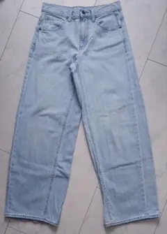 GUブルーデニムパンツ（ワイド）