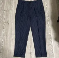 ZARA ネイビー ストライプ スラックス EUR 40