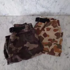 GLOBAL WORK迷彩ハーフパンツ110サイズ（M）2枚セット