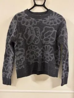 marimekko 花柄 長袖ニット L グレー系　ユニクロ　マリメッコ