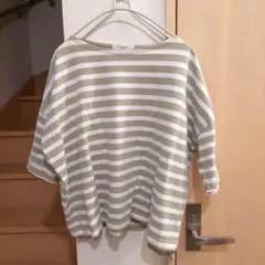 サマンサモスモス★ブルー ボーダーバスクTee（グレー）のサムネイル
