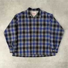 60s N and N XI EAST ウールシャツ オンブレチェックシャツ