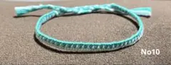ミサンガ　アンクレット　水色系