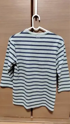 ストライプ 七分袖カットソー S