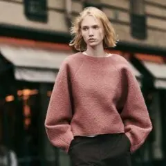 【新品】ZARA ブークレ スウェットシャツ S