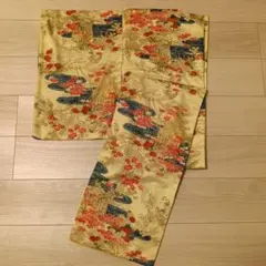 洗える小紋着物 紅葉と水の模様　袷