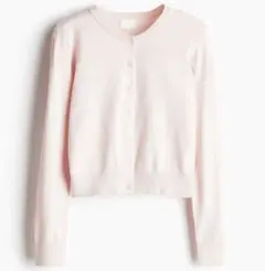 H&M ファインニットカーディガン ライトピンク