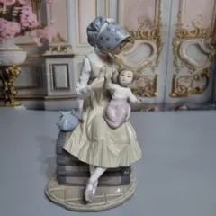 LLADRO 少女と犬の磁器置物 おめかししようね 6862 リアドロ | Mercari