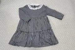 BeBe ギンガムチェックワンピース　長袖　女の子　90cm