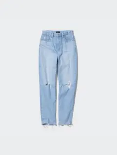UNIQLO☆ユニクロ☆ペグトップハイライズジーンズ☆ダメージジーンズ☆Sサイズ