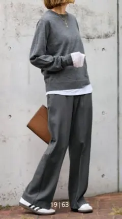 フレームワーク　裏起毛フレアパンツ　40