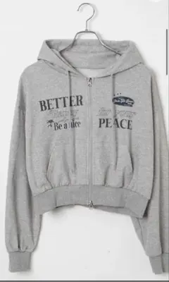 WEGO ロゴショートジップパーカー