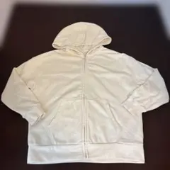 GU ジッパー付きフードパーカー 140㎝　イエロー