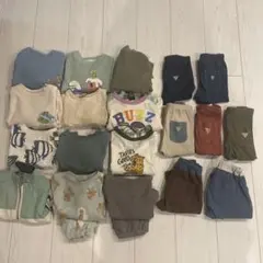 長袖半袖Tシャツ 80cm 上着　キッズ服　長ズボン　まとめ売り　19着