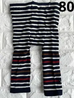 ダブルビー　ストライプ ベビースパッツ レギンス　80サイズ