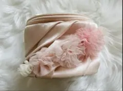 ジルスチュアート　リボン付きラウンドポーチ ピンク　メイクポーチ 小物入れ