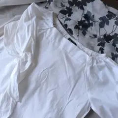 ★最終★美品★ホワイト オフショルダー 五分袖シャツ