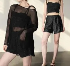 新品未使用　注意点あり　シャーリング ビキニ セットアップ4点セット