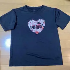 PUMA ブラック Tシャツ ハートデザイン