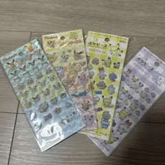 ポケモン　立体シール４点セット　プチプチシール　キラキラシール