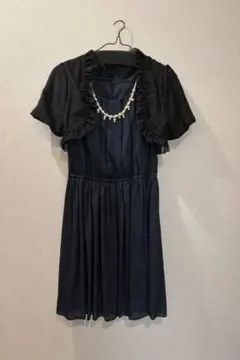 フォーマルワンピースネイビー　ボレロセット