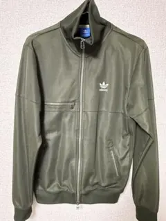 【美品】adidasトラックジャケット ジャージ トレフォイルロゴ オリーブ