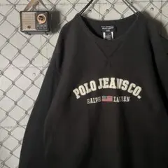 POLO JEANS ラルフローレン 前V デカロゴ パッチ 星条旗 XL程