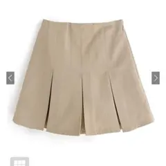 GRL インパン裏地付きボックスプリーツミニスカート gm689