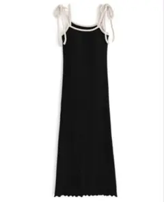 GRL パッド付きバックオープンリボンストラップキャミワンピース[sd001]