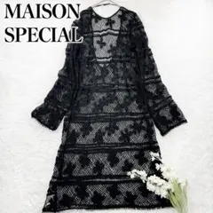 人気 MAISON SPECIAL 2WAYフラワーメッシュレースワンピース