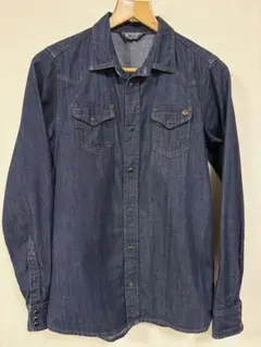 Dieselデニム長袖シャツ ダークブルー