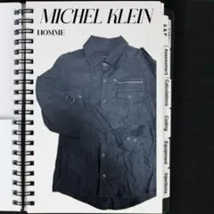 MICHEL KLEIN HOMME ミッシェルクランオム 黒 長袖シャツ 46