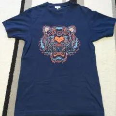 KENZO ネイビーTシャツ 虎プリント XSサイズ