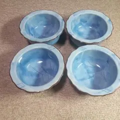 たち吉　染付 鉢 4客セット