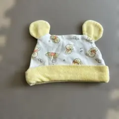 動物柄耳付きベビー帽子