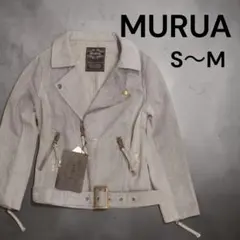 【タグ付き】​MURUA タイト デニムライダース グレー Sサイズ感