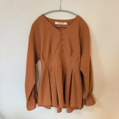【美品】Ray BEAMS ハイウエスト ペプラム ブラウス
