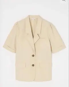 MOUSSY 半袖 テーラードジャケット ベージュのサムネイル